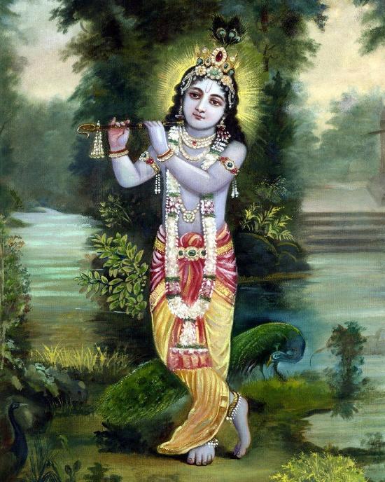 Krishna with flute-download krishna images-old krishna-vintage krishna-Stumbit Krishna